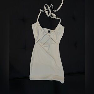 SHEIN Cream Cut Out Dress